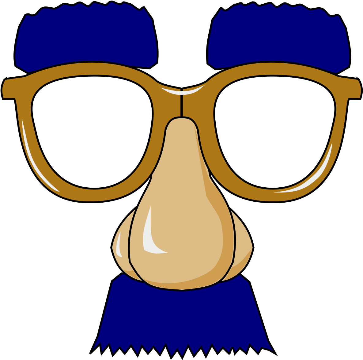 Cartoon Glassesand Nose Disguise PNG