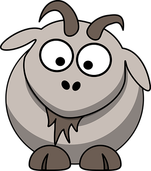 Cartoon Goat Character PNG
