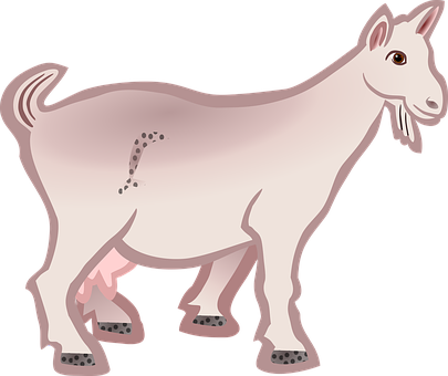 Cartoon Goat Illustration PNG