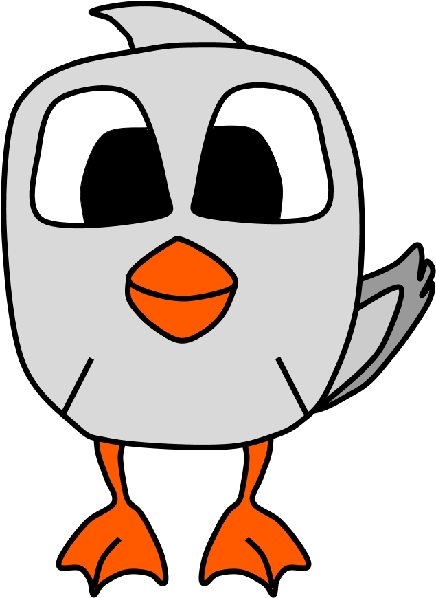 Cartoon Goose Character PNG