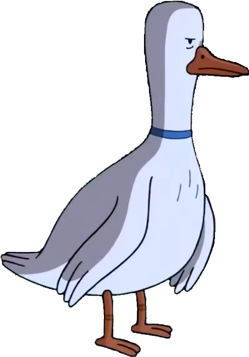 Cartoon Goose Standing Profile PNG