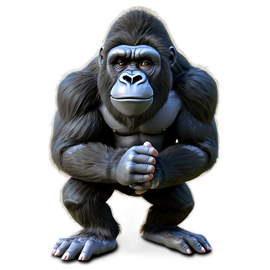 Download Cartoon Gorilla Character Png Fua49 | Wallpapers.com