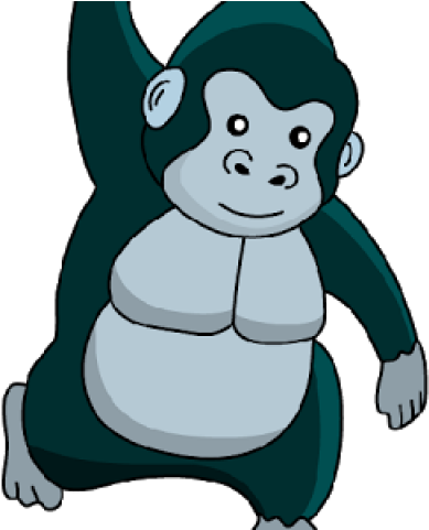 Cartoon Gorilla Standing PNG