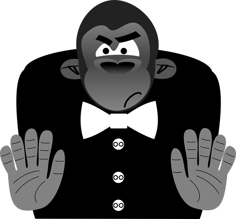 Cartoon Gorillain Tuxedo PNG