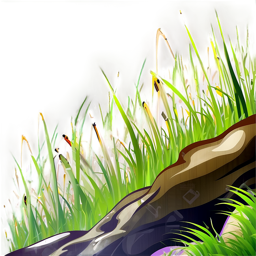 Cartoon Grass B PNG