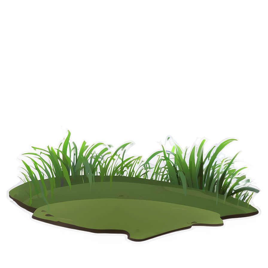 Cartoon Grass Hill Png 06122024 PNG