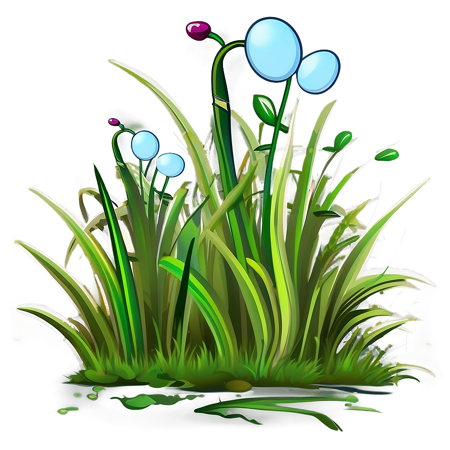 Cartoon Grass Tuft Png 06122024 PNG