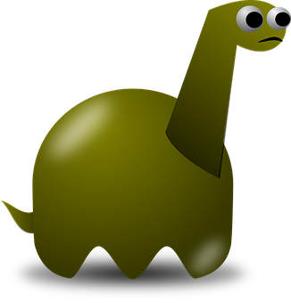 Cartoon Green Dinosaur Graphic PNG