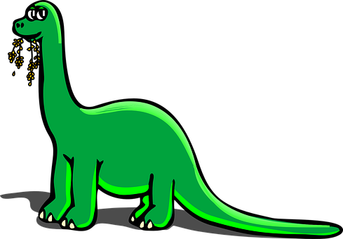 Cartoon Green Dinosaur Sneezing PNG
