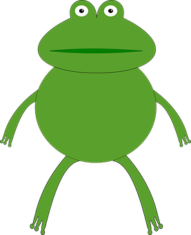 Cartoon Green Frog Graphic PNG