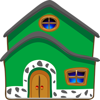 Cartoon Green House Graphic PNG