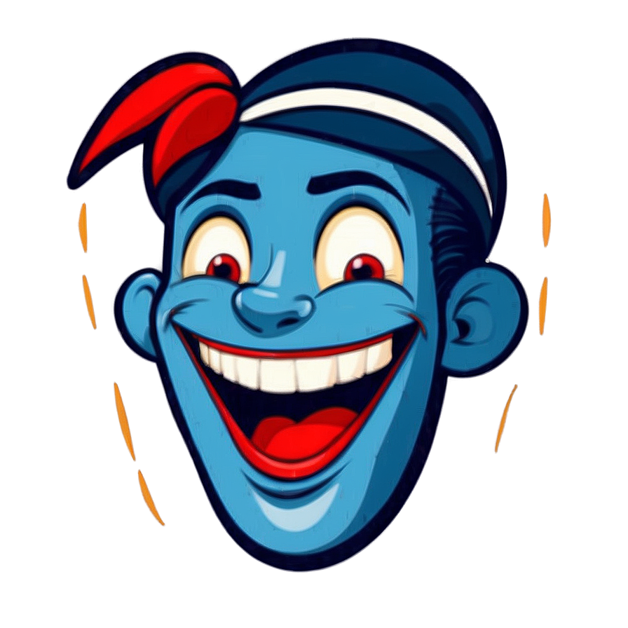 Cartoon Grin Expression Png Tll PNG