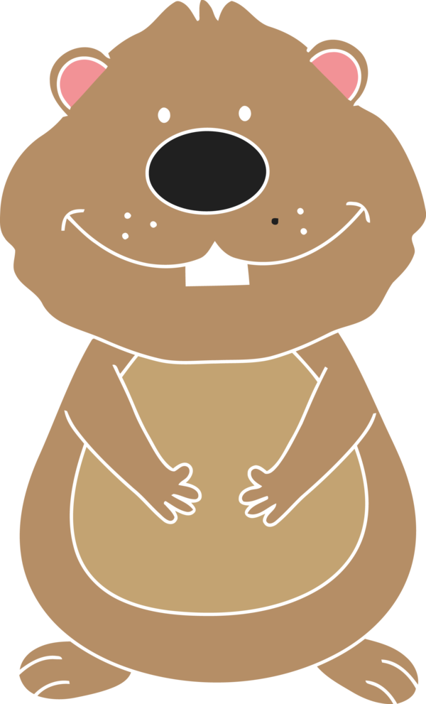 Cartoon Groundhog Standing PNG