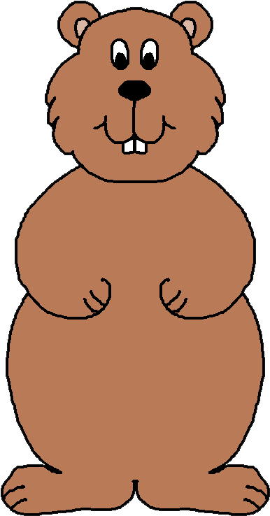 Cartoon Groundhog Standing PNG