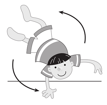 Cartoon Gymnastics Handstand Tutorial PNG