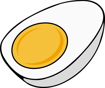 Cartoon Half Boiled Egg PNG