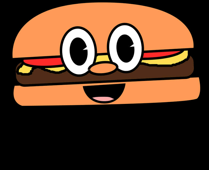 Cartoon Hamburger Character PNG