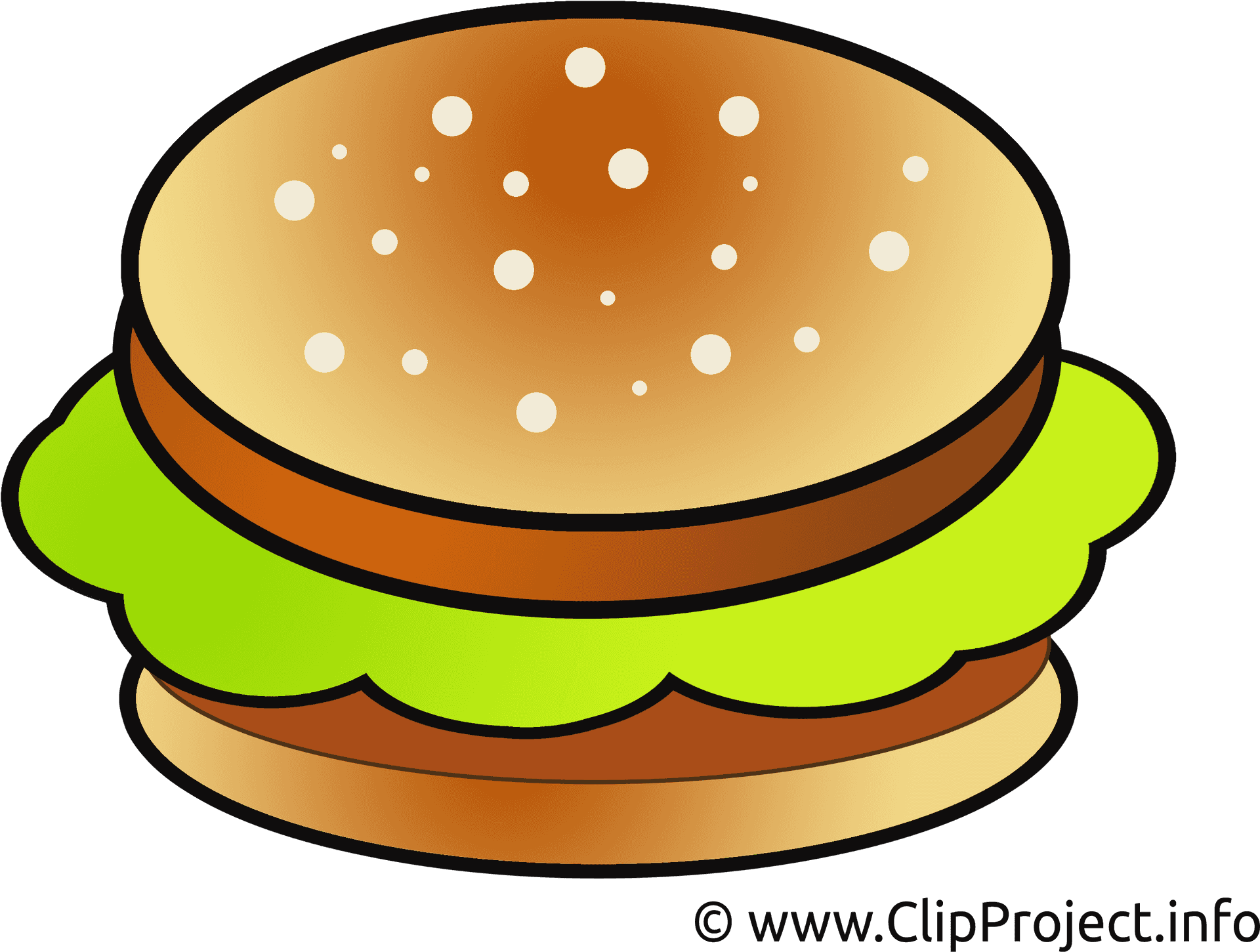 Cartoon Hamburger Illustration PNG