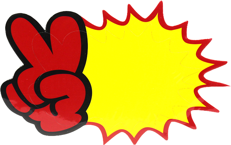 Cartoon Hand Gesture Explosion Background PNG