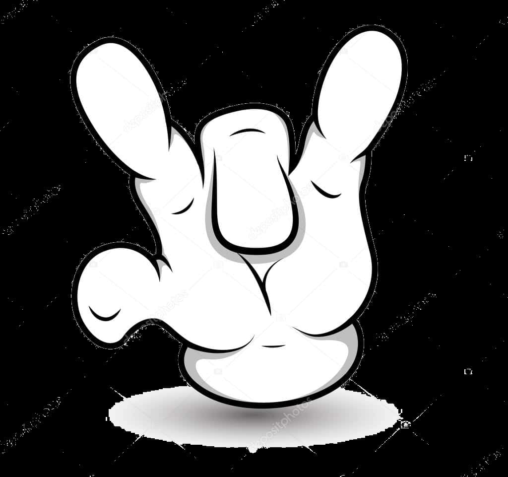 Cartoon Hand Gesture Middle Finger PNG