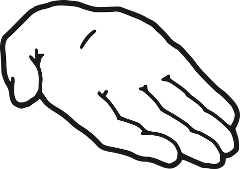 Cartoon_ Hand_ Silhouette_ Vector PNG