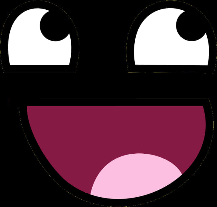 Cartoon Happy Face Graphic PNG