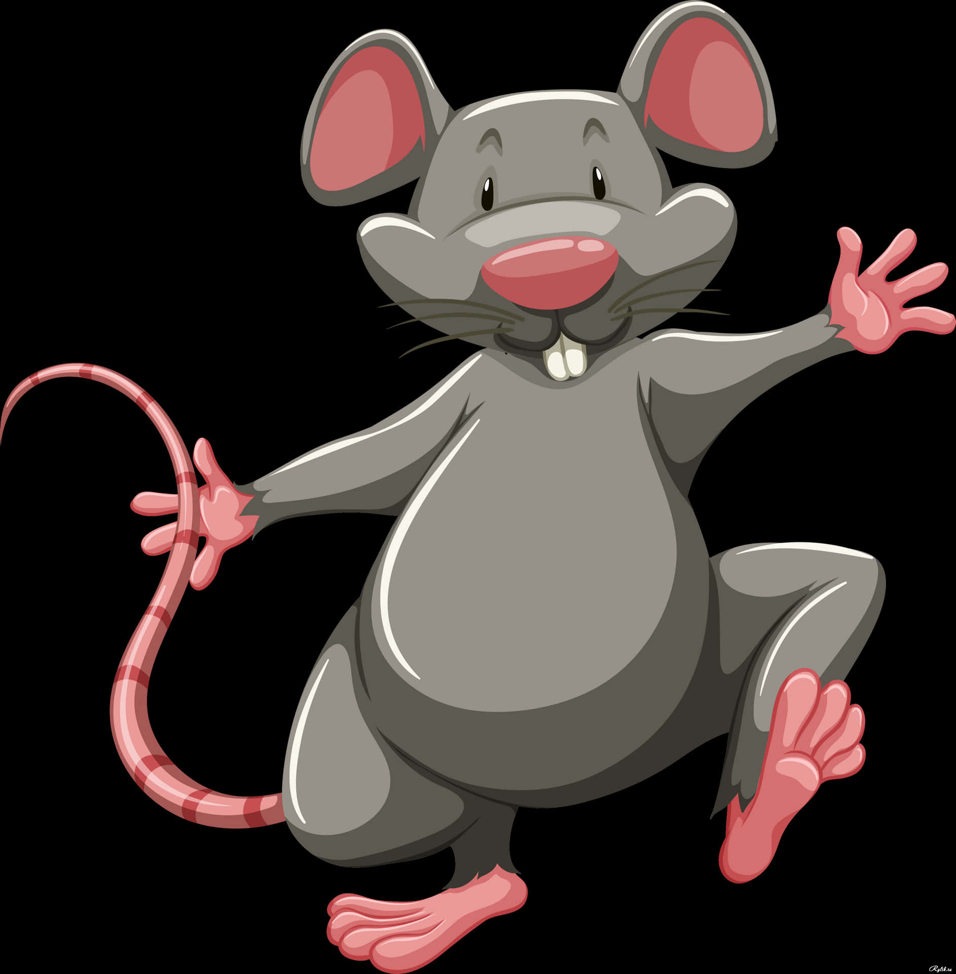 Cartoon Happy Rat PNG