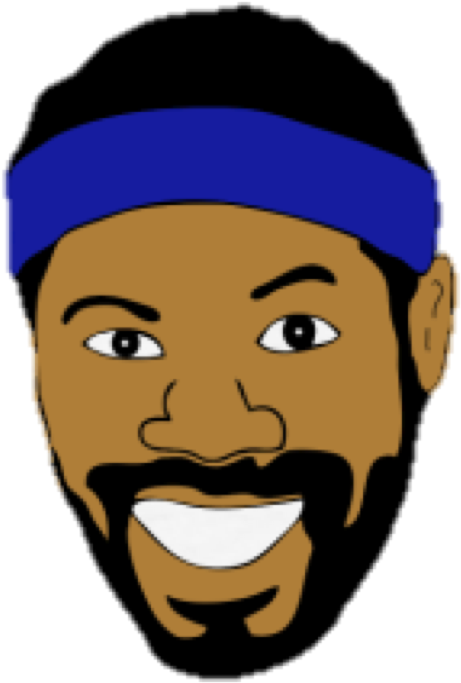 Cartoon Headband Smiling Man PNG