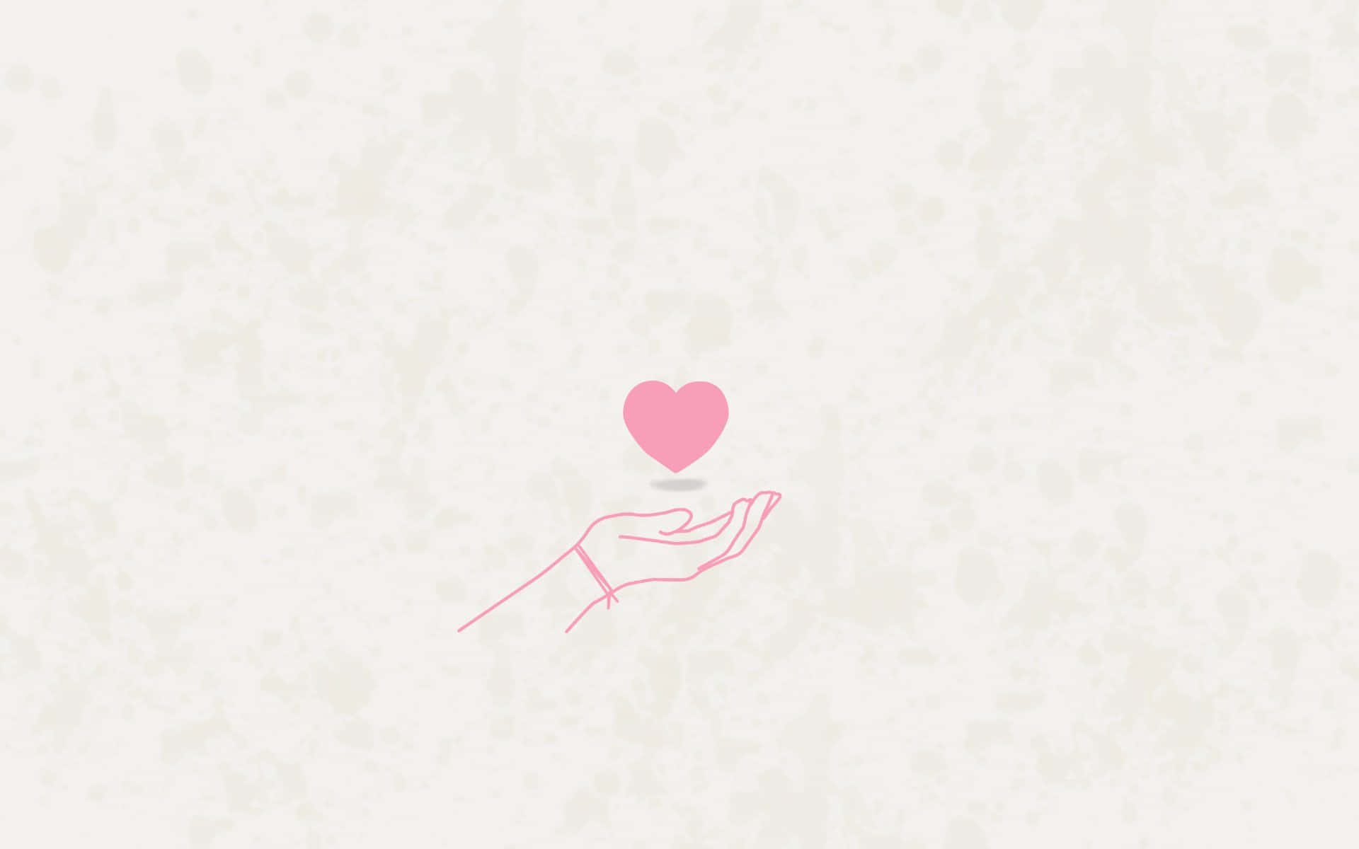 A Joyful Cartoon Heart Illustration Wallpaper