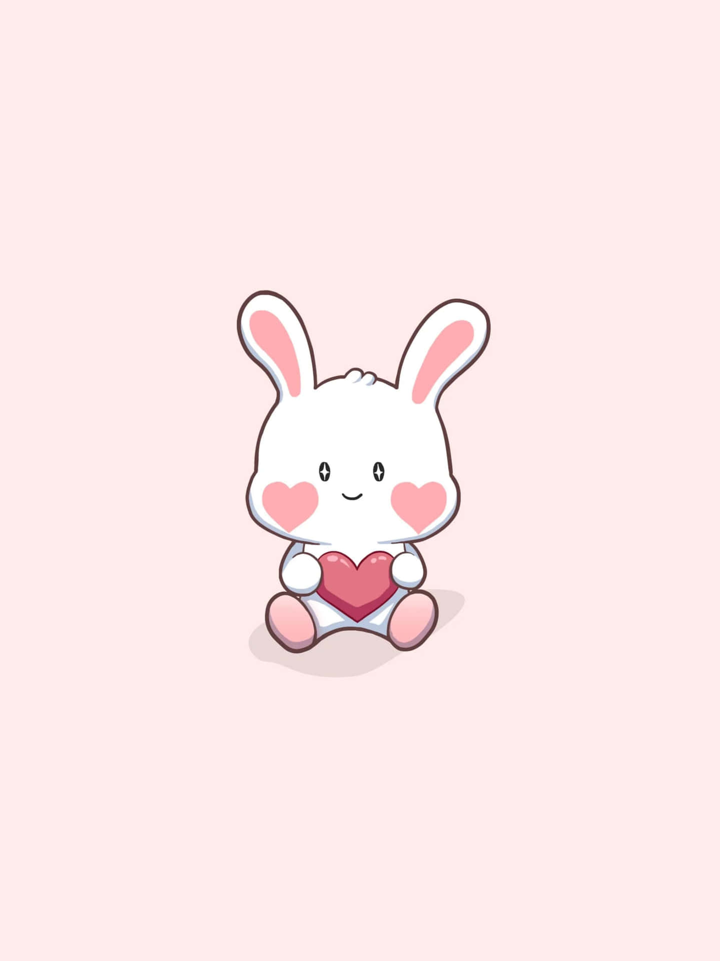 A Radiant Cartoon Heart Illustration Wallpaper