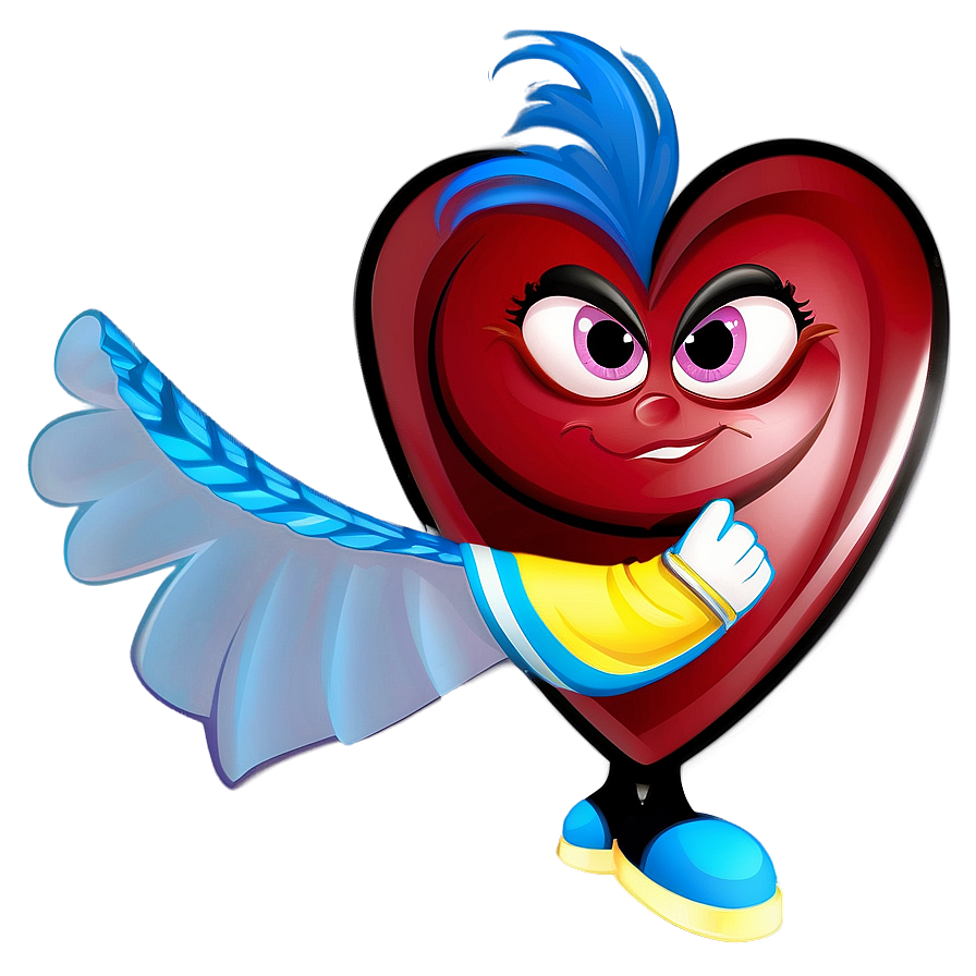 Cartoon Heart Character Png C PNG
