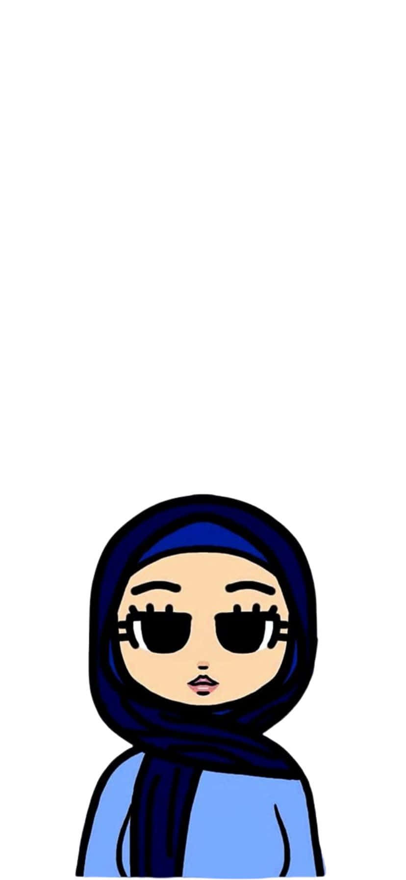 Cartoon Hijabi Character Wallpaper