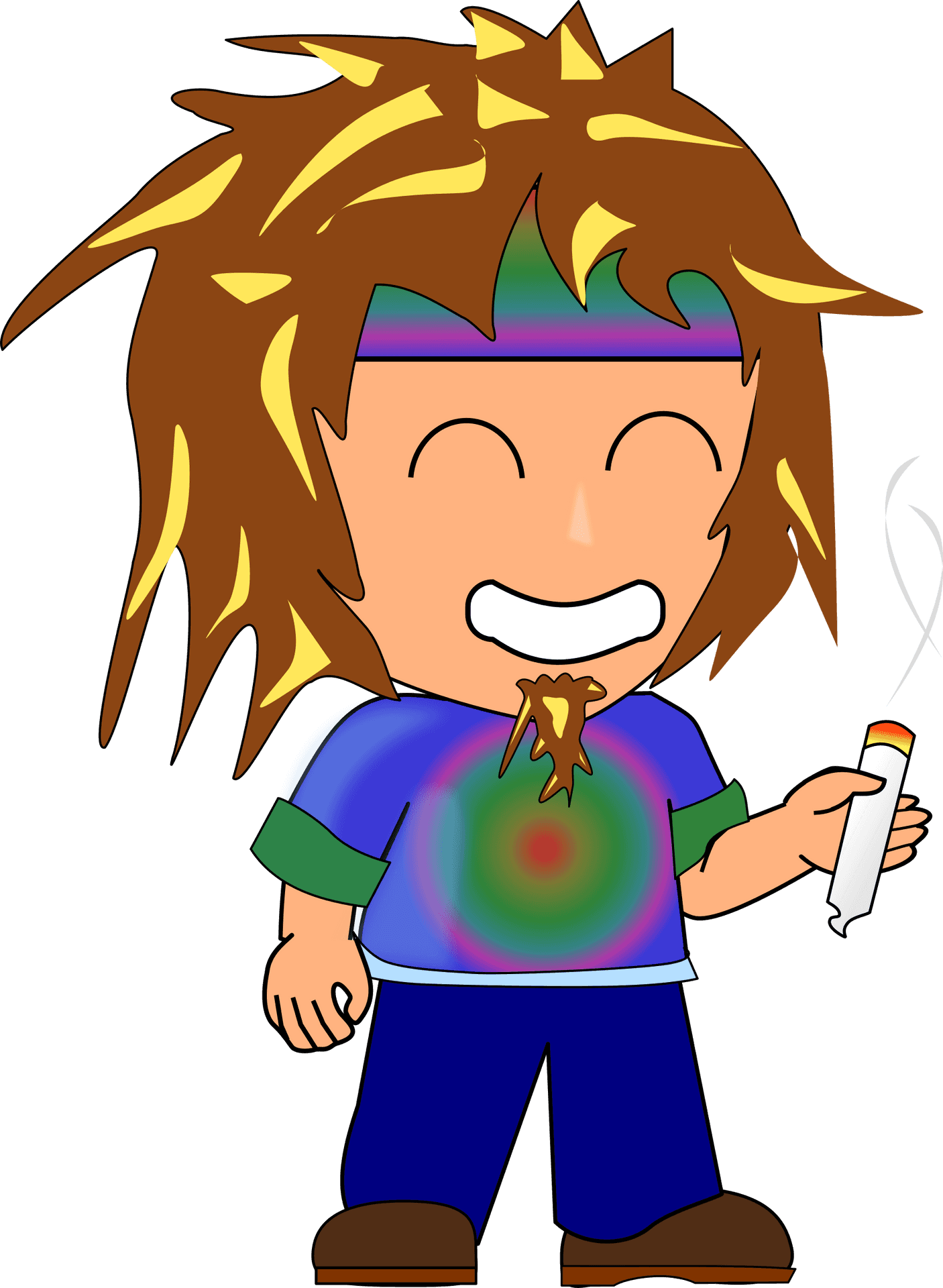 Cartoon Hippie Happiness PNG