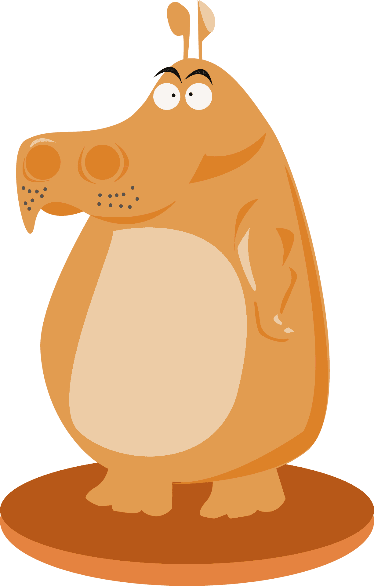 Cartoon Hippo Standing.png PNG