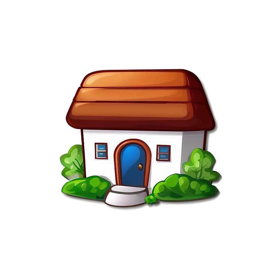 Cartoon Home Button Png Caf PNG