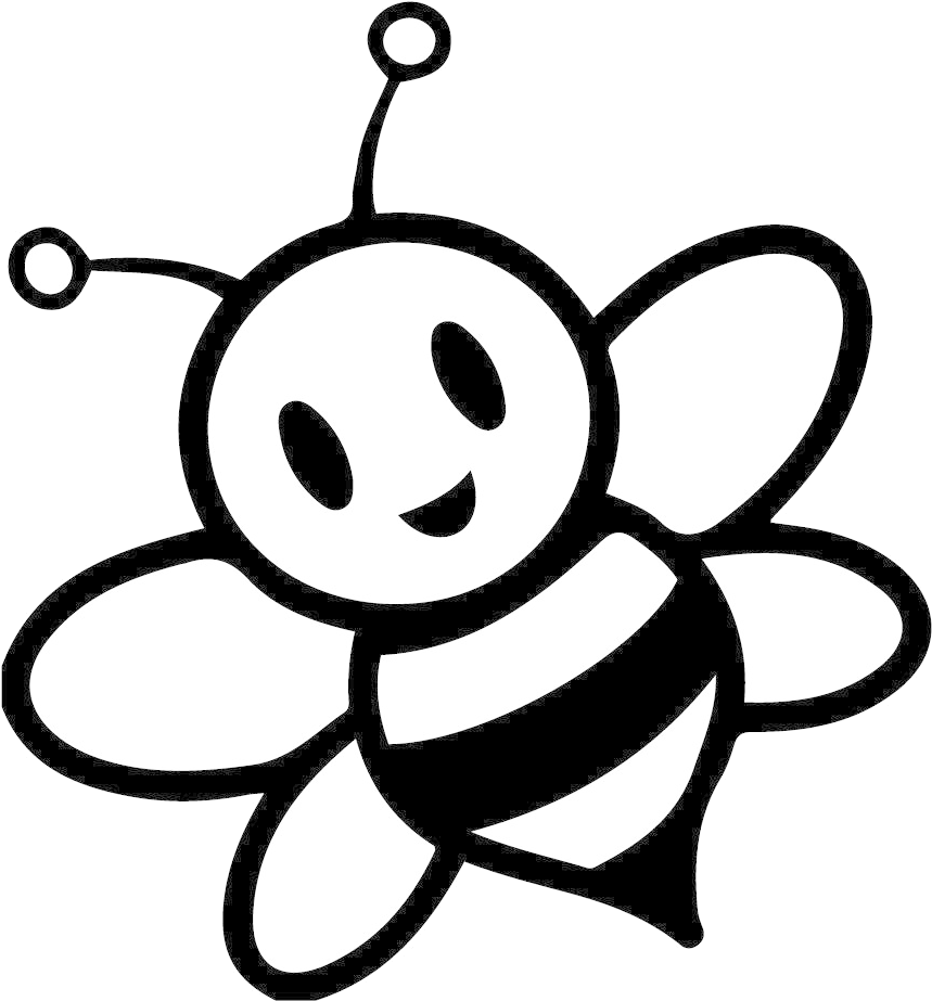 Cartoon Honey Bee Graphic PNG