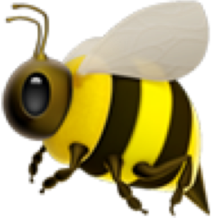 Cartoon Honey Bee Illustration PNG