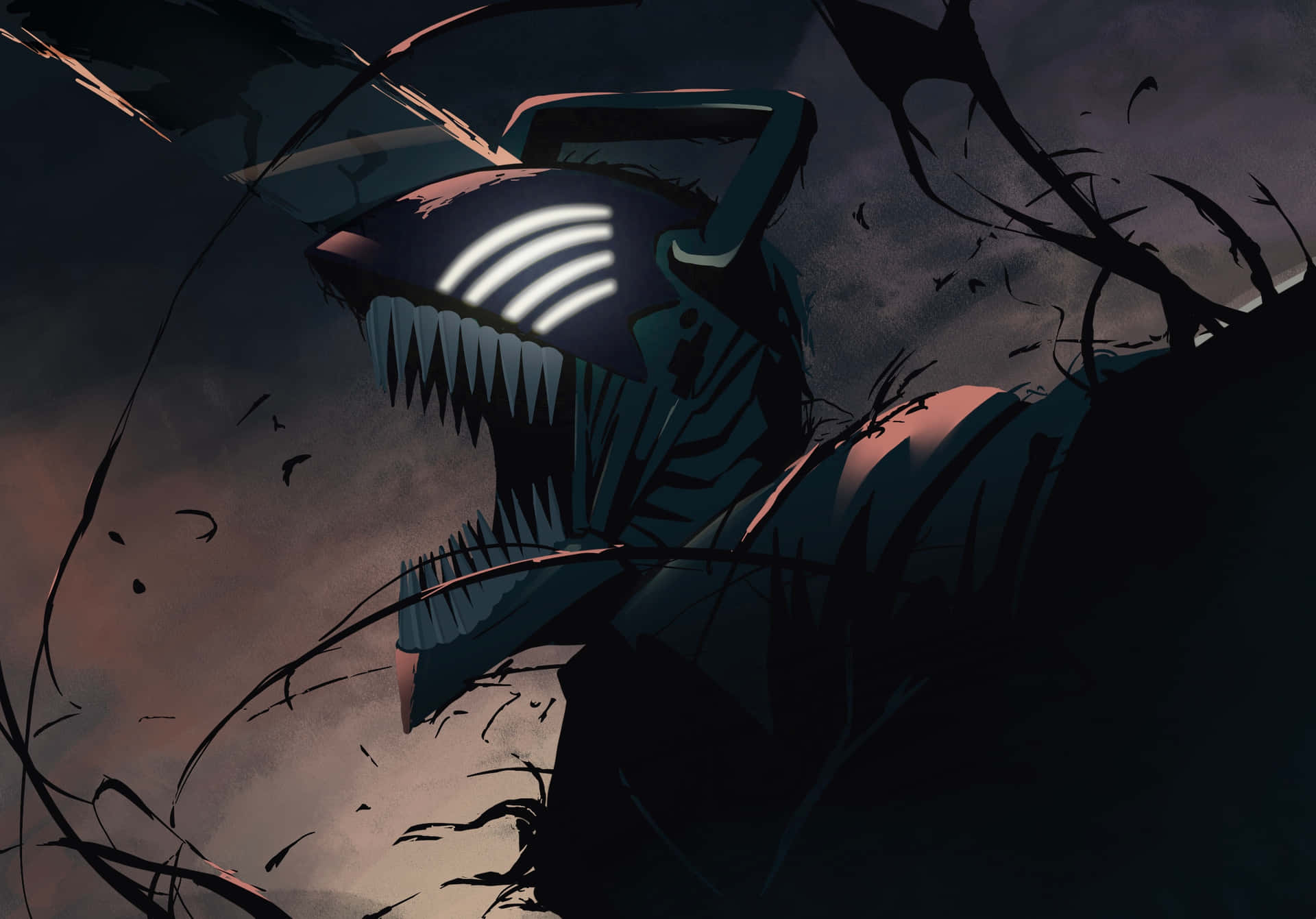 Spooky Cartoon Horror Creatures Emerging from the Night Wallpaper