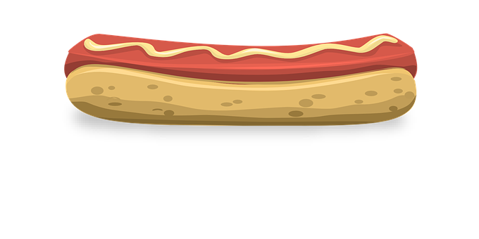 Cartoon Hotdog Illustration PNG