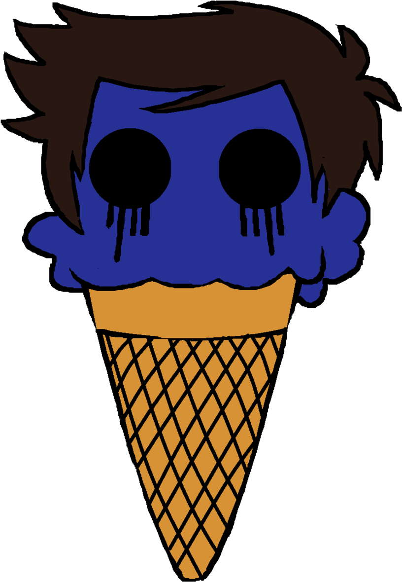 Cartoon Ice Cream Cone Character PNG