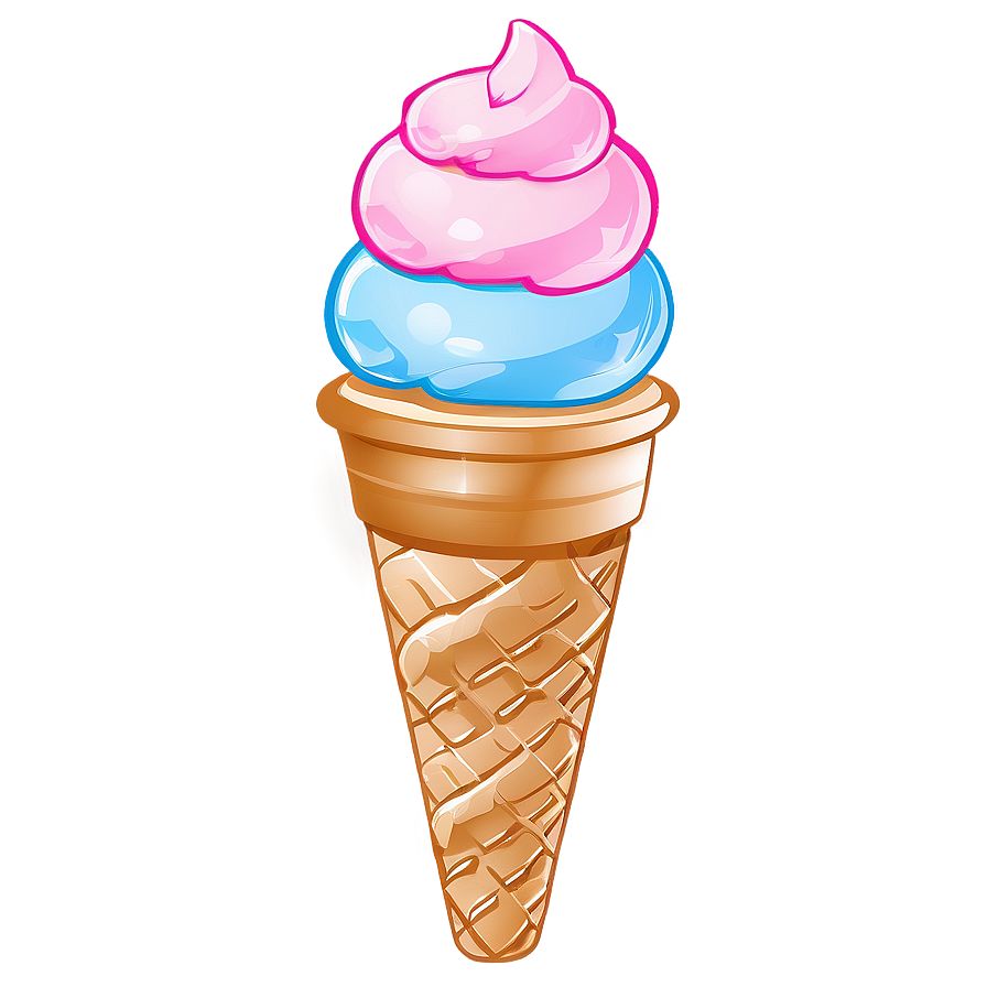 Download Cartoon Ice Cream Cone Png Dci95 | Wallpapers.com