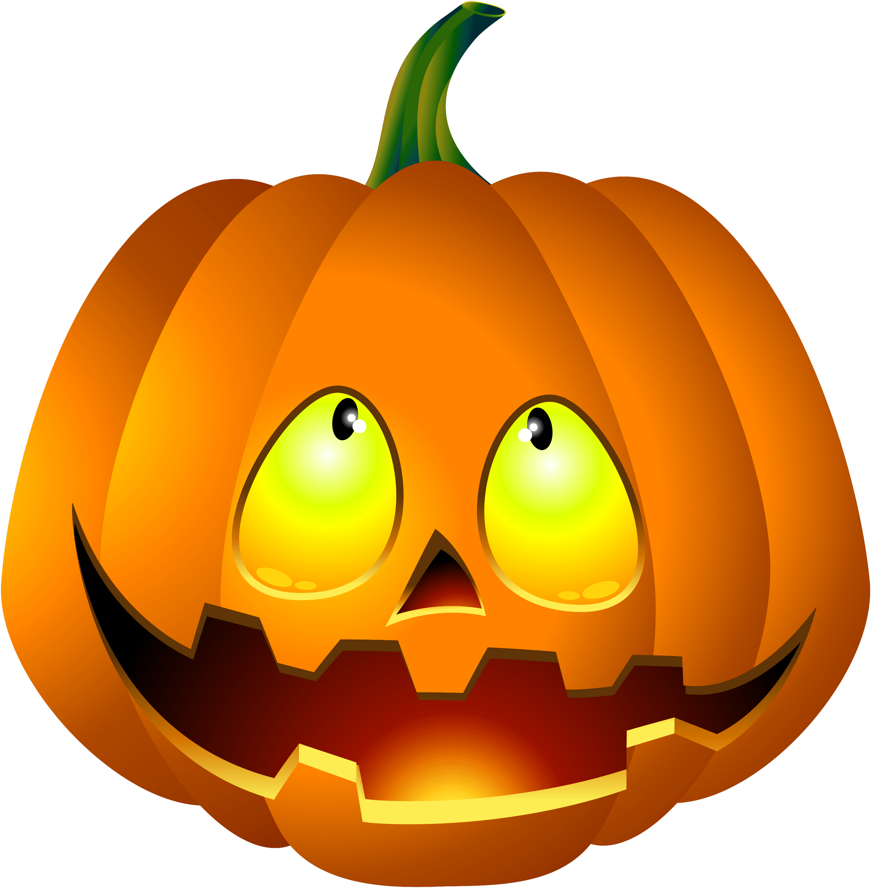 Cartoon Jack O Lantern Expression PNG