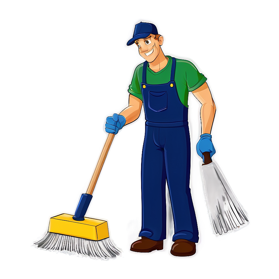 Download Cartoon Janitor Character Png 06242024 | Wallpapers.com