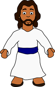 Cartoon Jesus Figure PNG