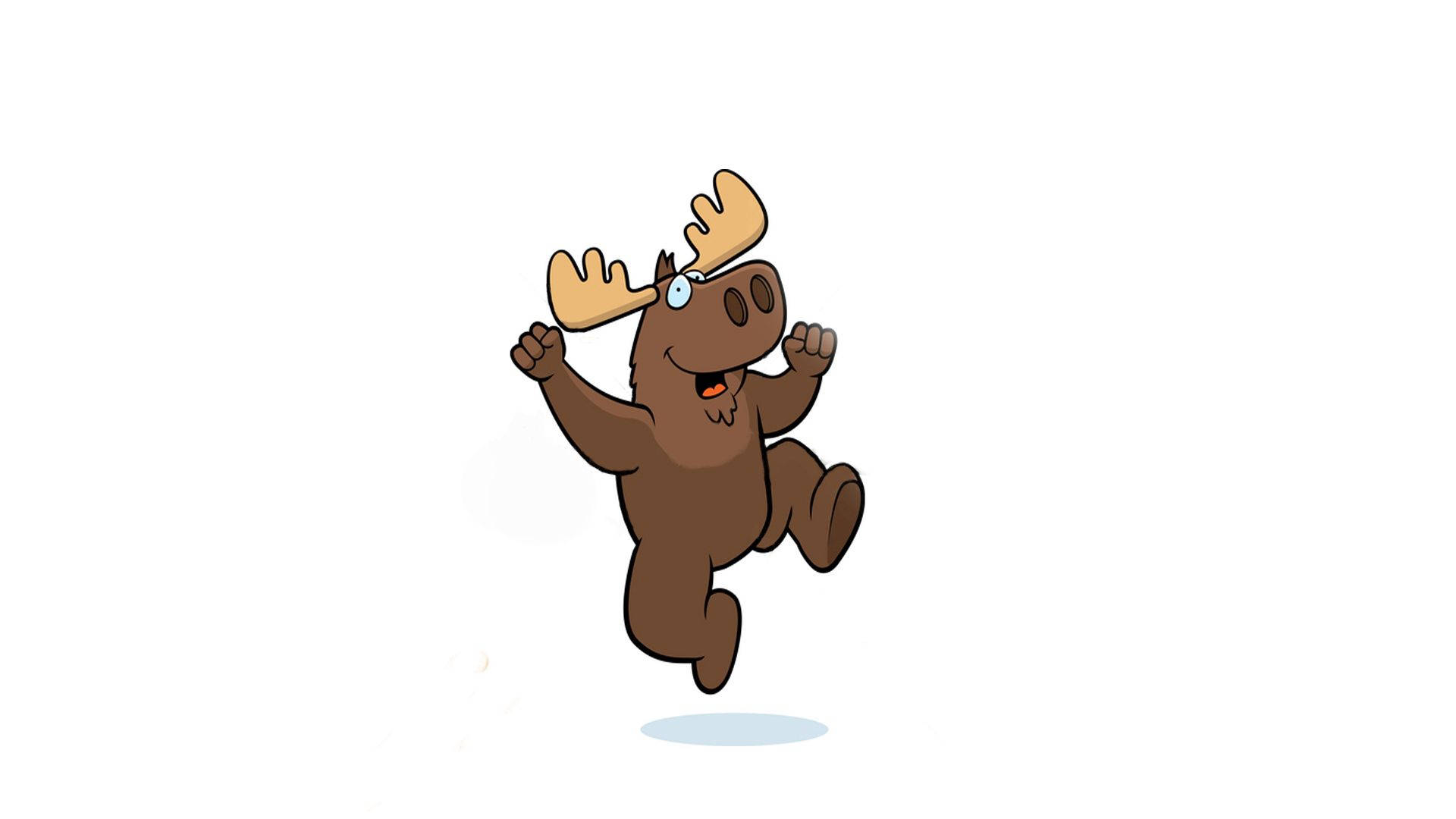 Cartoon Jumping Moose