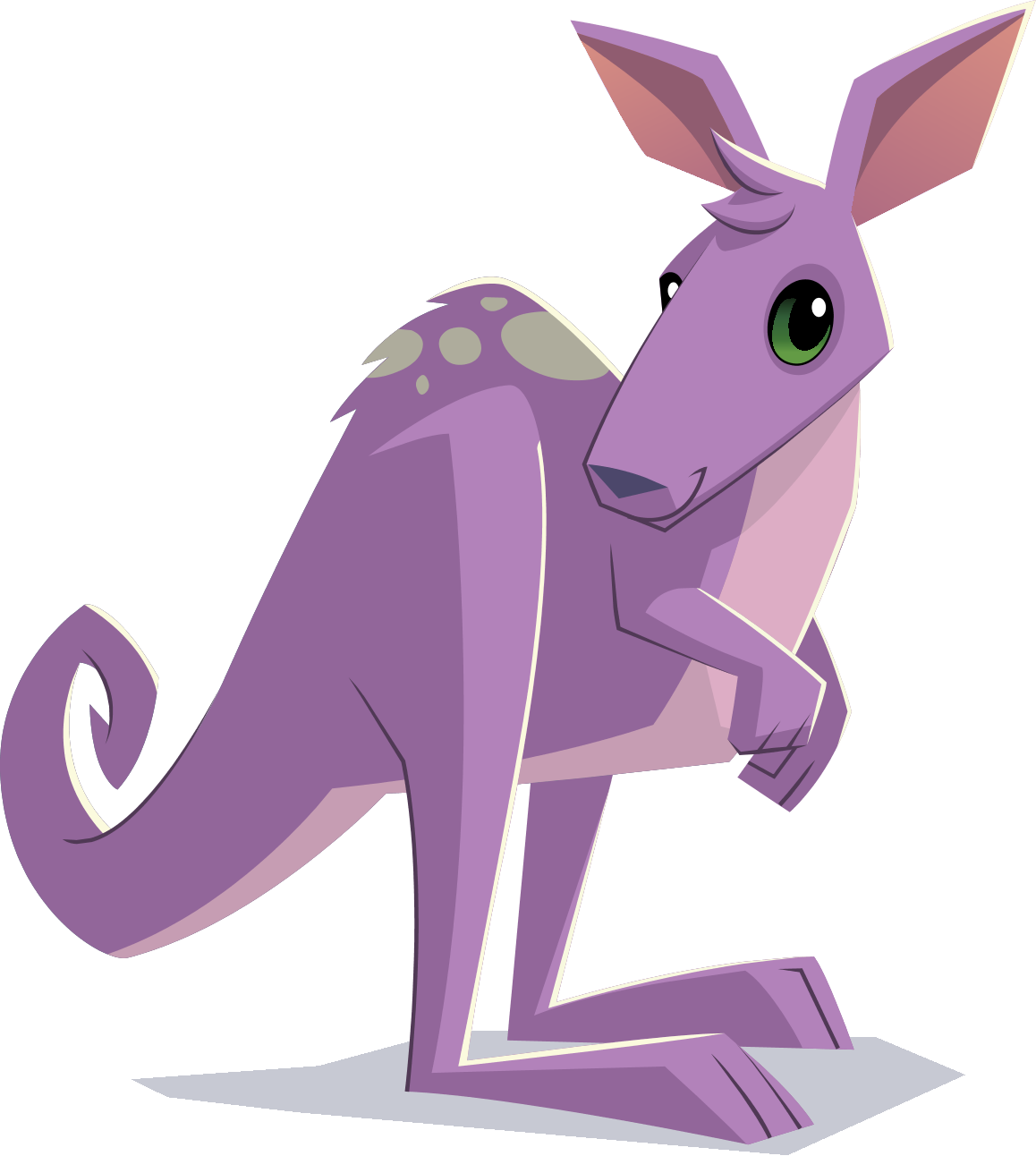 Cartoon Kangaroo Pose PNG