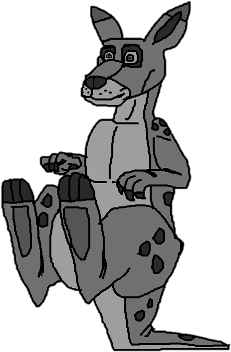 Cartoon Kangaroo Sitting Down.png PNG