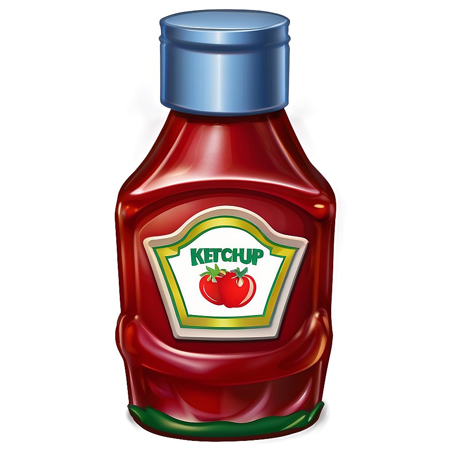 Cartoon Ketchup Bottle Png 06122024 PNG