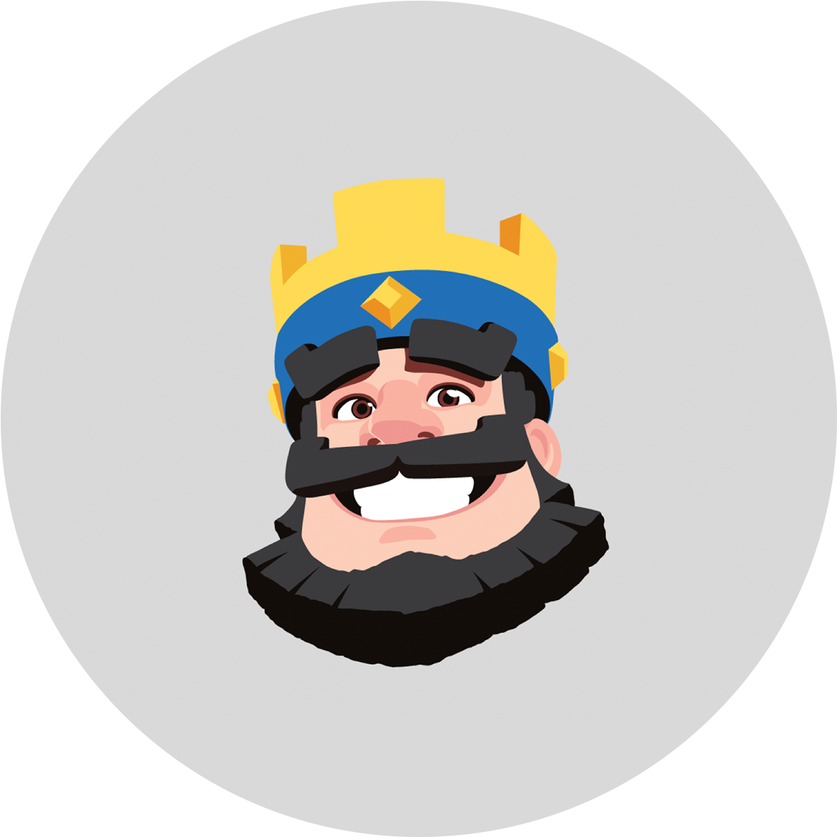 Cartoon King Character Portrait PNG