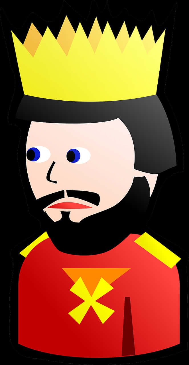 Cartoon King Portrait PNG